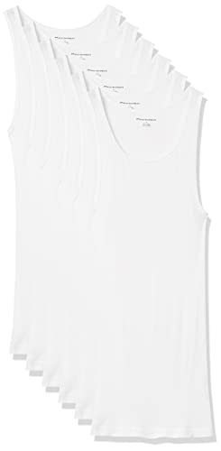 Amazon Essentials Herren Ärmellose Unterhemden, 6er-Pack, Weiß, M von Amazon Essentials