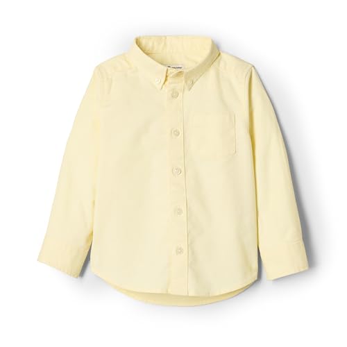 Amazon Essentials x Sofia Grainge Baby Jungen Elastisches Oxford-Hemd mit Kragen, Buttergelb, 24 Monate von Amazon Essentials