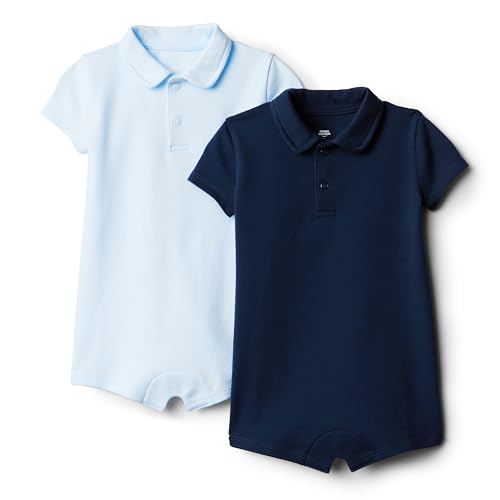 Amazon Essentials x Sofia Grainge Baby Jungen Kurzärmliger Body, 2er-Pack, Hellblau/Marineblau, 12 Monate Amazon Essentials x Sofia Grainge Baby Jungen Kurzärmliger Body, 2er-Pack, Hellblau/Marineblau, 12 Monate von Amazon Essentials