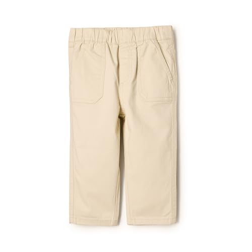 Amazon Essentials x Sofia Grainge Baby Jungen Stretch-Chino, Hellbeige, 12 Monate von Amazon Essentials