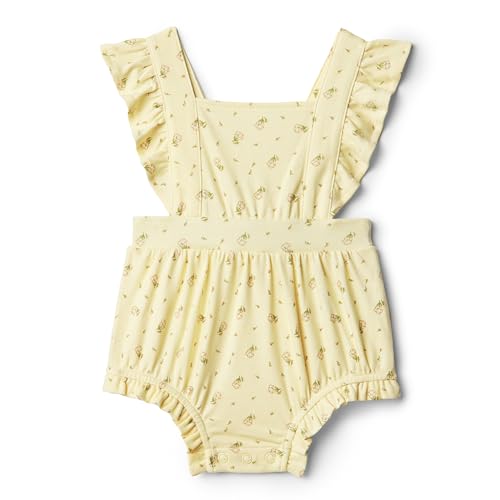 Amazon Essentials x Sofia Grainge Baby Mädchen Ärmelloser Body mit Rüschen, Hellbronze Ditsy Blumen, 12 Monate von Amazon Essentials