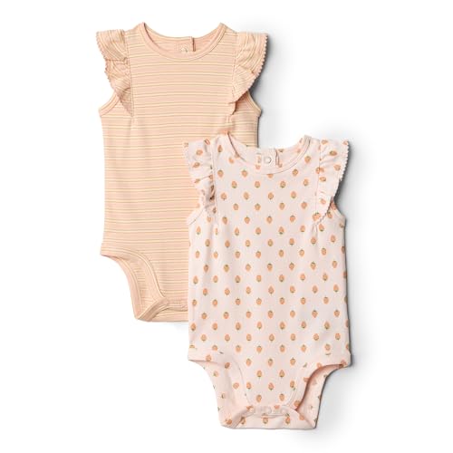 Amazon Essentials x Sofia Grainge Baby Mädchen Bestickter Body mit Rüschen, 2er-Pack, Erdbeere/Streifen, 0 Monate Amazon Essentials x Sofia Grainge Baby Mädchen Bestickter Body mit Rüschen, 2er-Pack, Erdbeere/Streifen, 0 Monate von Amazon Essentials