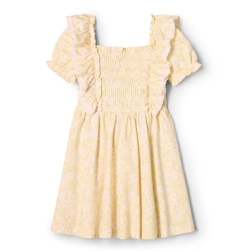 Amazon Essentials x Sofia Grainge Baby Mädchen Besticktes Strickkleid, Hellgelb Zart Blumig, 3-6 Monate von Amazon Essentials
