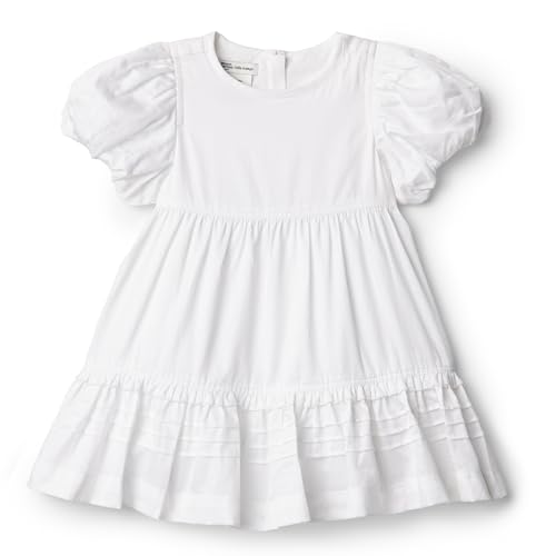 Amazon Essentials x Sofia Grainge Baby Mädchen Puffärmel Kleid, Weiß, 12 Monate von Amazon Essentials