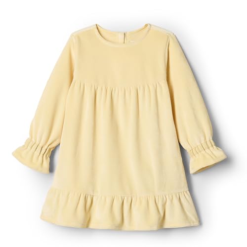 Amazon Essentials x Sofia Grainge Baby Mädchen Langärmliges Cordkleid, Buttergelb, 0-3 Monate von Amazon Essentials
