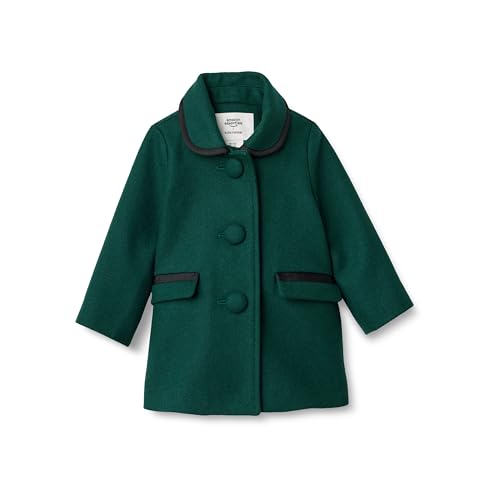 Amazon Essentials x Sofia Grainge Baby Mädchen Mantel aus Wollmischung, Dunkelgrün, 12 Monate von Amazon Essentials