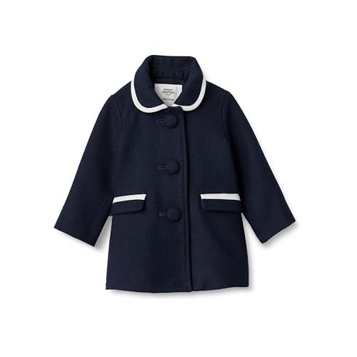 Amazon Essentials x Sofia Grainge Baby Mädchen Mantel aus Wollmischung, Marineblau, 12 Monate von Amazon Essentials