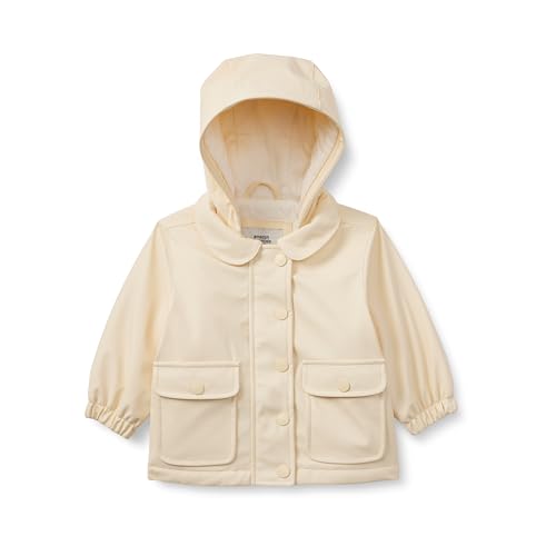 Amazon Essentials x Sofia Grainge Baby Mädchen Wasserabweisende Regenjacke, Blassgelb, 12 Monate von Amazon Essentials