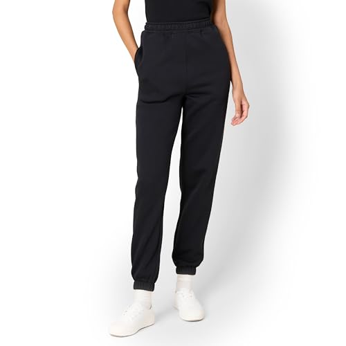 Amazon Essentials x Sofia Grainge Damen Hochtaillierte Jogger im Relaxed Fit, Schwarz, XXL von Amazon Essentials