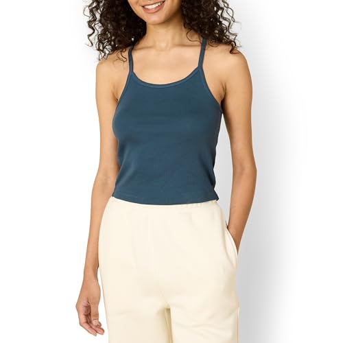 Amazon Essentials x Sofia Grainge Damen Kurzes Unterhemd aus Mikrostrick, Dunkles Marineblau, XXL von Amazon Essentials