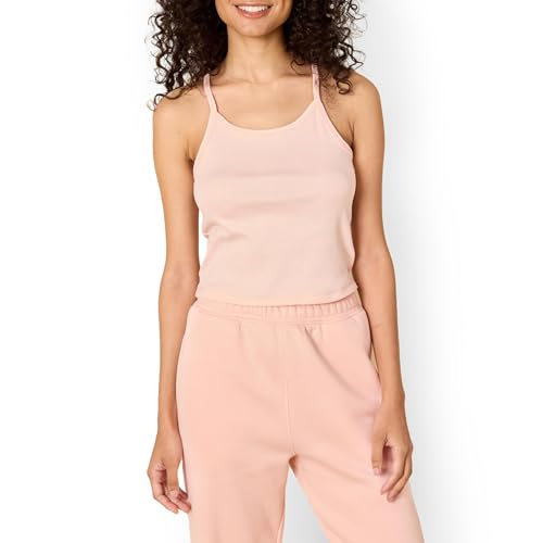 Amazon Essentials x Sofia Grainge Damen Kurzes Unterhemd aus Mikrostrick, Rosa, XXL von Amazon Essentials