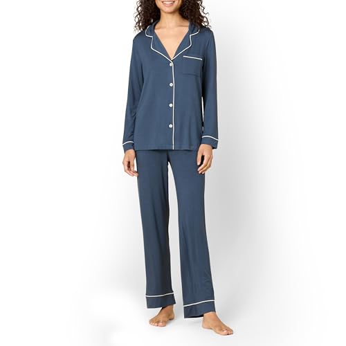 Amazon Essentials x Sofia Grainge Damen Schlafanzug-Set, Dunkles Marineblau, XXL von Amazon Essentials