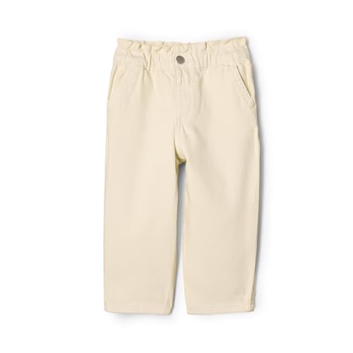 Amazon Essentials x Sofia Grainge Mädchen Jeans mit Geradem Bein und Rüschen, Elfenbein, 2 Jahre von Amazon Essentials