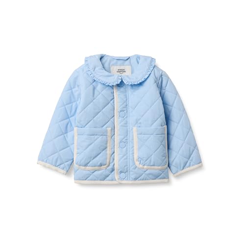 Amazon Essentials x Sofia Grainge Mädchen Mittelschwere Feldjacke mit Rüschen, Hellblau, 2 Jahre von Amazon Essentials