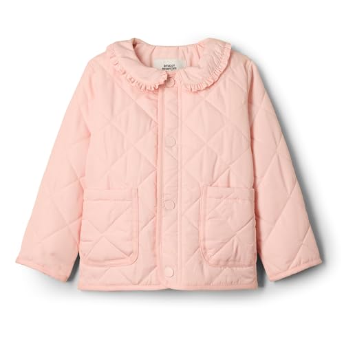 Amazon Essentials x Sofia Grainge Unisex Kinder Mittelschwere Feldjacke mit Rüschen, Rosa, 2 Jahre von Amazon Essentials