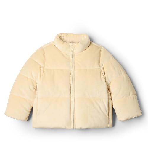 Amazon Essentials x Sofia Grainge Mädchen Steppjacke Velour, Hellbeige, 3 Jahre von Amazon Essentials
