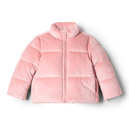 Amazon Essentials x Sofia Grainge Mädchen Steppjacke Velour, Rosé, 3 Jahre von Amazon Essentials