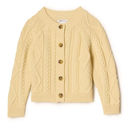 Amazon Essentials x Sofia Grainge Unisex Baby Fischer-Strickjacke Pullover, Buttergelb, 12 Monate Amazon Essentials x Sofia Grainge Unisex Baby Fischer-Strickjacke Pullover, Buttergelb, 12 Monate von Amazon Essentials