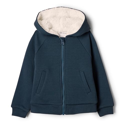 Amazon Essentials x Sofia Grainge Unisex Baby Kapuzenpullover mit Reißverschluss, Dunkles Marineblau, 6-9 Monate von Amazon Essentials