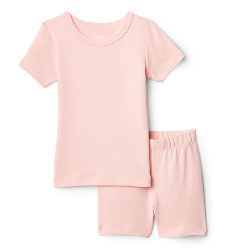 Amazon Essentials x Sofia Grainge Unisex Baby Pyjama-Set, eng anliegend, mit kurzen Ärmeln, Hellrosa, 3-6 Months von Amazon Essentials