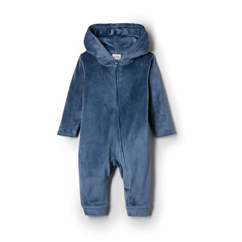 Amazon Essentials x Sofia Grainge Unisex Baby Velour-Overall mit Kapuze, Dunkles Marineblau, Frühchen von Amazon Essentials