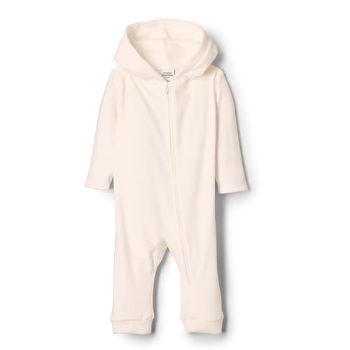 Amazon Essentials x Sofia Grainge Unisex Baby Velour-Overall mit Kapuze, Elfenbein, Frühchen von Amazon Essentials
