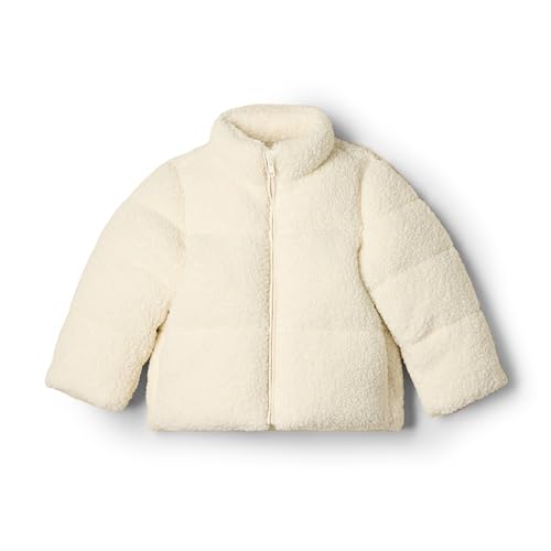Amazon Essentials x Sofia Grainge Unisex Kinder Lange Teddy-Steppjacke, Elfenbein, 2 Jahre von Amazon Essentials