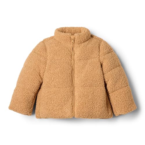 Amazon Essentials x Sofia Grainge Unisex Kinder Lange Teddy-Steppjacke, Kamelbraun, 3 Jahre von Amazon Essentials