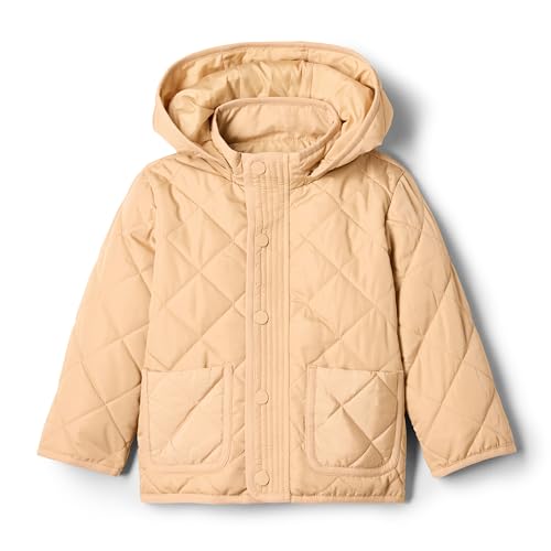 Amazon Essentials x Sofia Grainge Unisex Kinder Mittelschwere Feldjacke mit Kapuze, Bräunen, 4 Jahre von Amazon Essentials