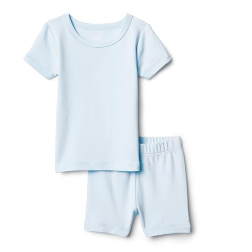Amazon Essentials x Sofia Grainge Unisex Kinder Pyjama-Set, eng anliegend, mit kurzen Ärmeln, Hellblau, 4 Jahre von Amazon Essentials