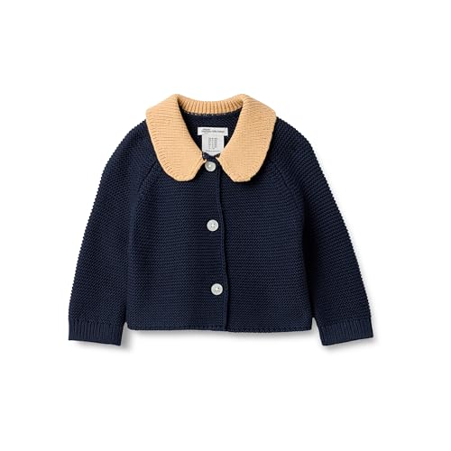 Amazon Essentials x Sofia Grainge Unisex Kinder Sweatjacke mit Bubikragen, Marineblau, 4 Jahre von Amazon Essentials