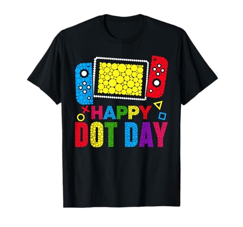 Polka Dots Gaming-Controller, Videospieler, Happy Dot Day, Jungen T-Shirt von Amb Gaming Lovers Video Gamers Happy Dot Day Boys
