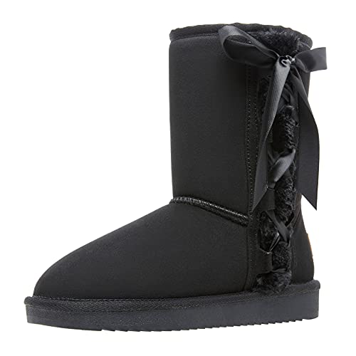 Ambayz Damen Winterstiefel Wasserdicht Warm damen winter schlupfstiefel damen gefüttert Winterschuhe Kurzschaft Stiefel Schwarz42 von Ambayz