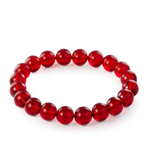 Amber by Mazukna Premium Baltischer Bernstein Armband für Damen & Herren – Echtes Bernstein Schmuck – Handgefertigtes Perlen Stretcharmband von Amber by Mazukna