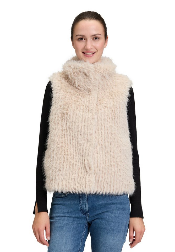 Amber & June Plüschweste Damen Plüschweste mit Kragen von Amber & June