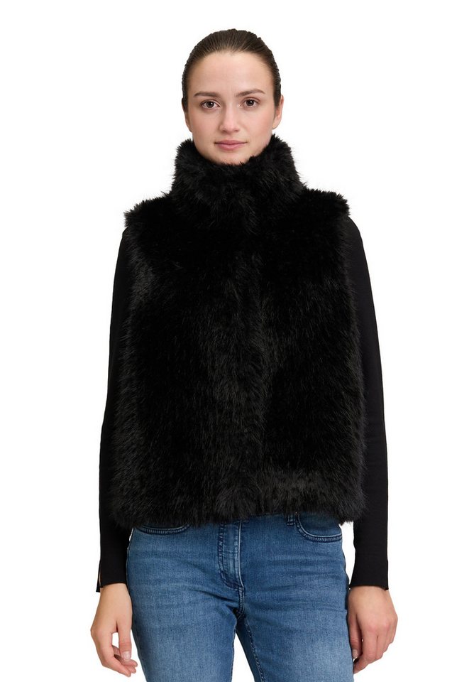 Amber & June Plüschweste Damen Plüschweste mit Kragen von Amber & June