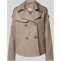 Amber & June Trenchcoat mit Leistentaschen in Taupe, Größe 40 von Amber & June
