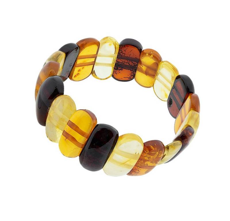 Golders Armband 3-farbiges Stretch-Armband (aus baltischen Naturbernsteinen, 1-tlg., 3-farbig), Damen Schmuck von Golders