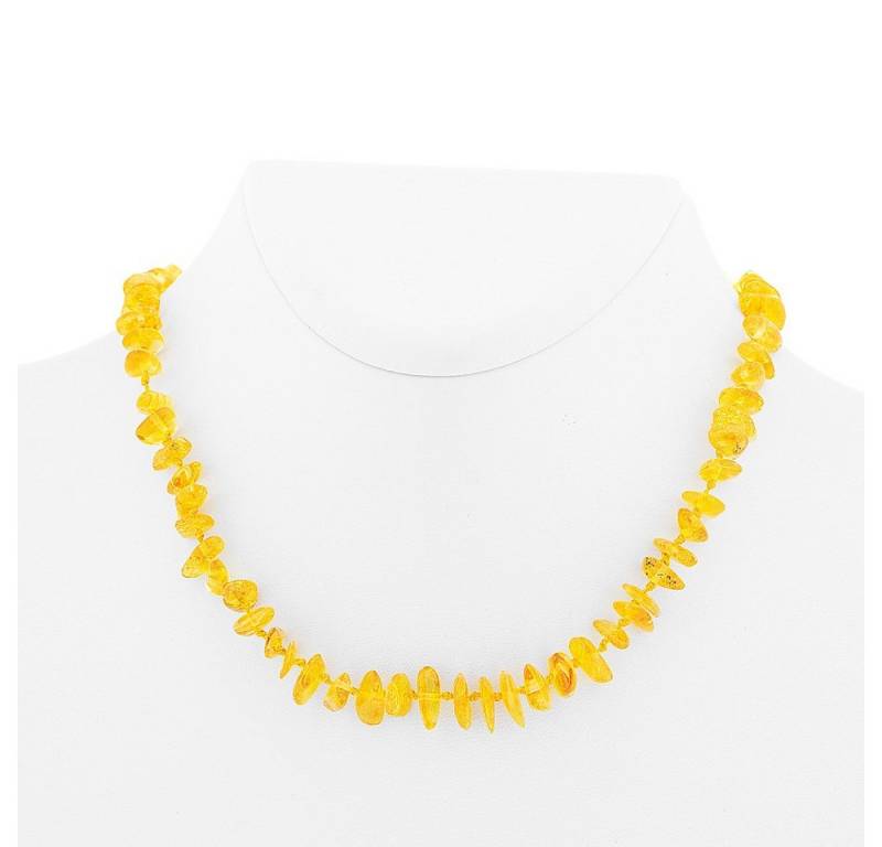 Golders Collier Bernsteinkette für Babys aus transparenten (baltischen Natur-Bernsteinen, 1-tlg), an einem elastischen Band in Honigfarbe von Golders