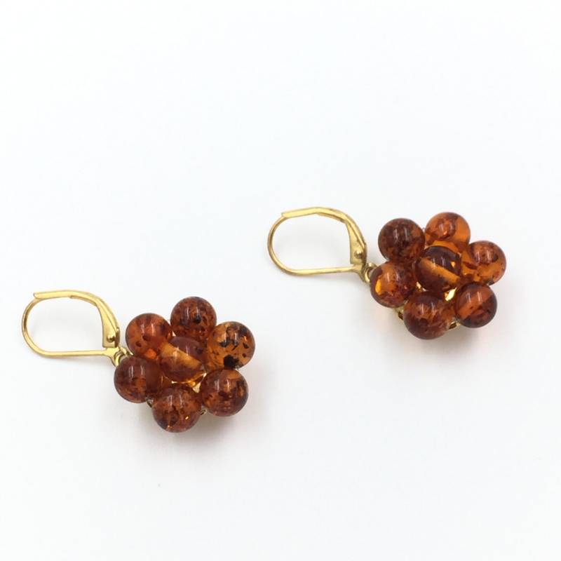 Bernstein Hängeohrringe, Feminine Ohrringe Aus Bernstein, Goldene Hängeohrringe Bernsteinperlen in Cognac, Ohrschmuck Bernstein Hängeohrringe, Feminine Ohrringe Aus Bernstein, Goldene Hängeohrringe Bernsteinperlen in Cognac, Ohrschmuck von AmberRichCollection