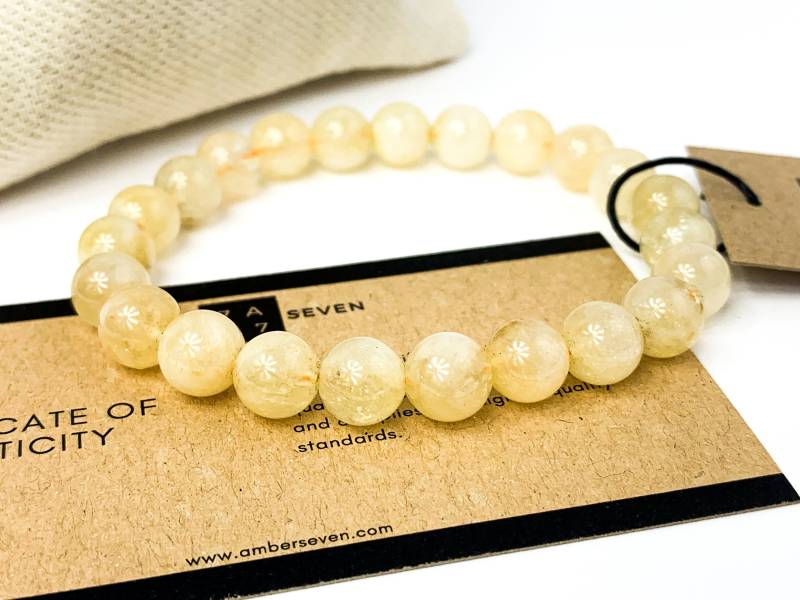 Echtes Citrin-Armband Von Amber Seven | Citrin Armband Für Frauen Und Männer 6 Mm & 8 Größe Edelstein von AmberSeven