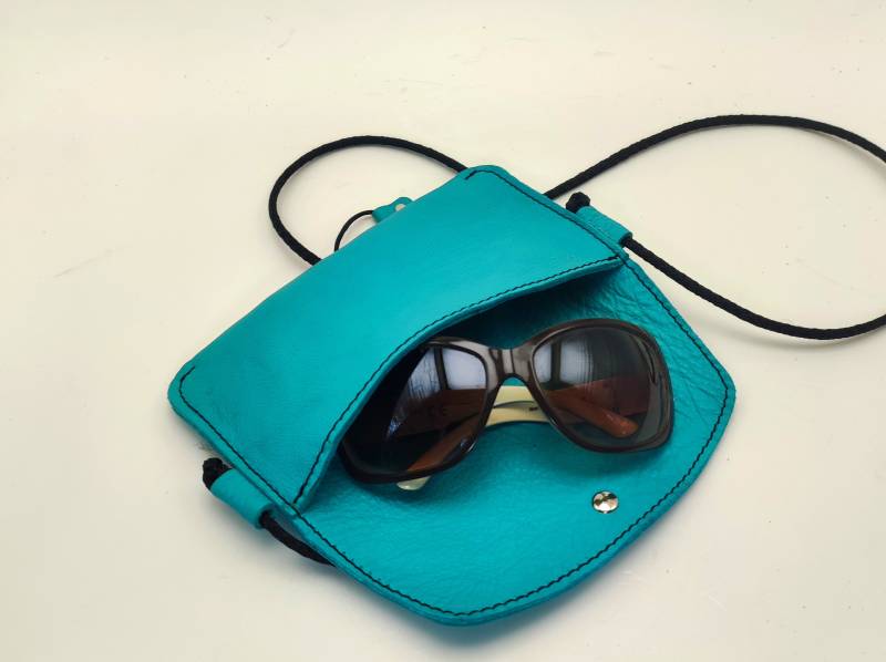 xl Billenetui Leder Handmade, Brille, Weich, Sonnenbrille, Hülle, Futteral, Brillenhülle von AmbergardenDE