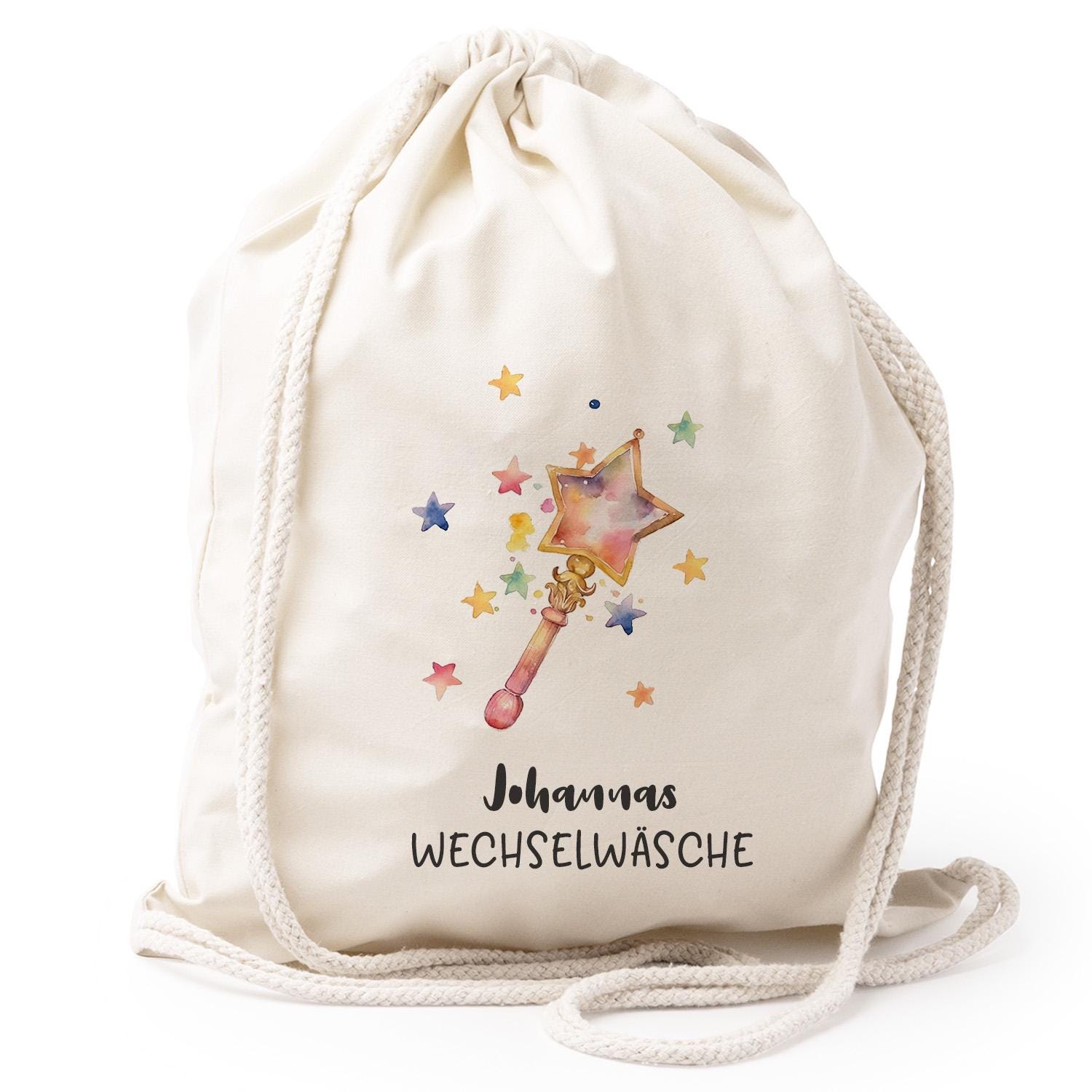 Personalisierter Turnbeutel Kinder Mit Name - Wechselwäsche Tasche Zauberstab Kita Beutel Ersatzkleidung Geschenk Mädchen Kindergarten Personalisierter Turnbeutel Kinder Mit Name - Wechselwäsche Tasche Zauberstab Kita Beutel Ersatzkleidung Geschenk Mädchen Kindergarten von AmbergerDesign