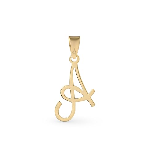 Amberta 9 Karat Gold Italienische Charms Anhänger für Damen und Herren | Buchstaben für Ketten | Alphabet: Charm Buchstabe Letter A Amberta 9 Karat Gold Italienische Charms Anhänger für Damen und Herren | Buchstaben für Ketten | Alphabet: Charm Buchstabe Letter A von Amberta