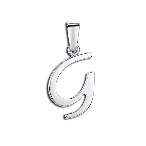 Amberta 925 Sterling Silber Anhänger - Personalisierte Charm Buchstaben für Damen und Männer - Symbole Kombinieren - Stil G von Amberta