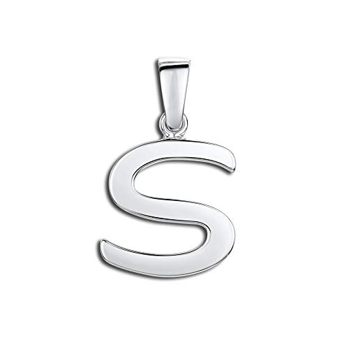 Amberta 925 Sterling Silber Anhänger - Personalisierte Charm Buchstaben für Damen und Männer - Symbole Kombinieren - Stil S Amberta 925 Sterling Silber Anhänger - Personalisierte Charm Buchstaben für Damen und Männer - Symbole Kombinieren - Stil S von Amberta
