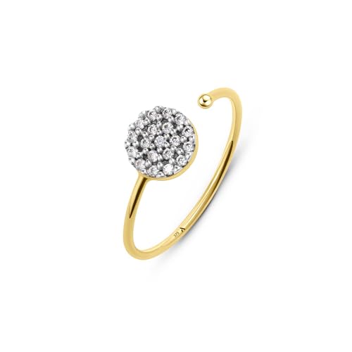 Amberta Allure Damen Verstellbarer Ring aus 9K Gold: Gold Daumenring für Frauen Verstellbare Größe 51,2-52,5-53,8 von Amberta