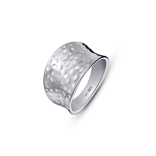 Amberta Damen Gehämmerter Ring aus 925 Sterling Silber: Innen Umfang - Größe 61.2 mm von Amberta