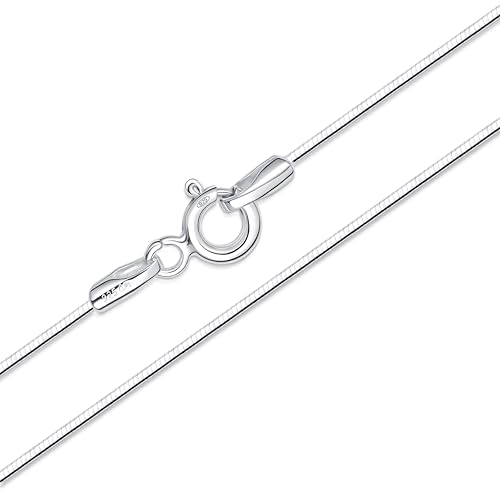 Amberta Echt 925 Sterling Silber Halskette Für Damen und Herren | Super Dünne Kette aus Silber Singapurkette Schlangenkette Panzerkette Schlichte 40 45 50 55 60 cm: 55 cm Schlangenkette Silber Amberta Echt 925 Sterling Silber Halskette Für Damen und Herren | Super Dünne Kette aus Silber Singapurkette Schlangenkette Panzerkette Schlichte 40 45 50 55 60 cm: 55 cm Schlangenkette Silber von Amberta