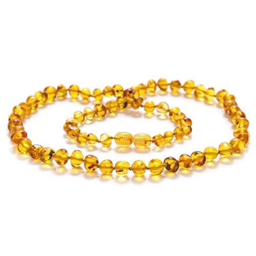 Amberta Handmade Baltic Bernstein Halskette, Halbedelstein - geknotet, um Streuung zu verhindern, mit Geschenk-Beutel und Echtheitszertifikat: 35 cm von Amberta